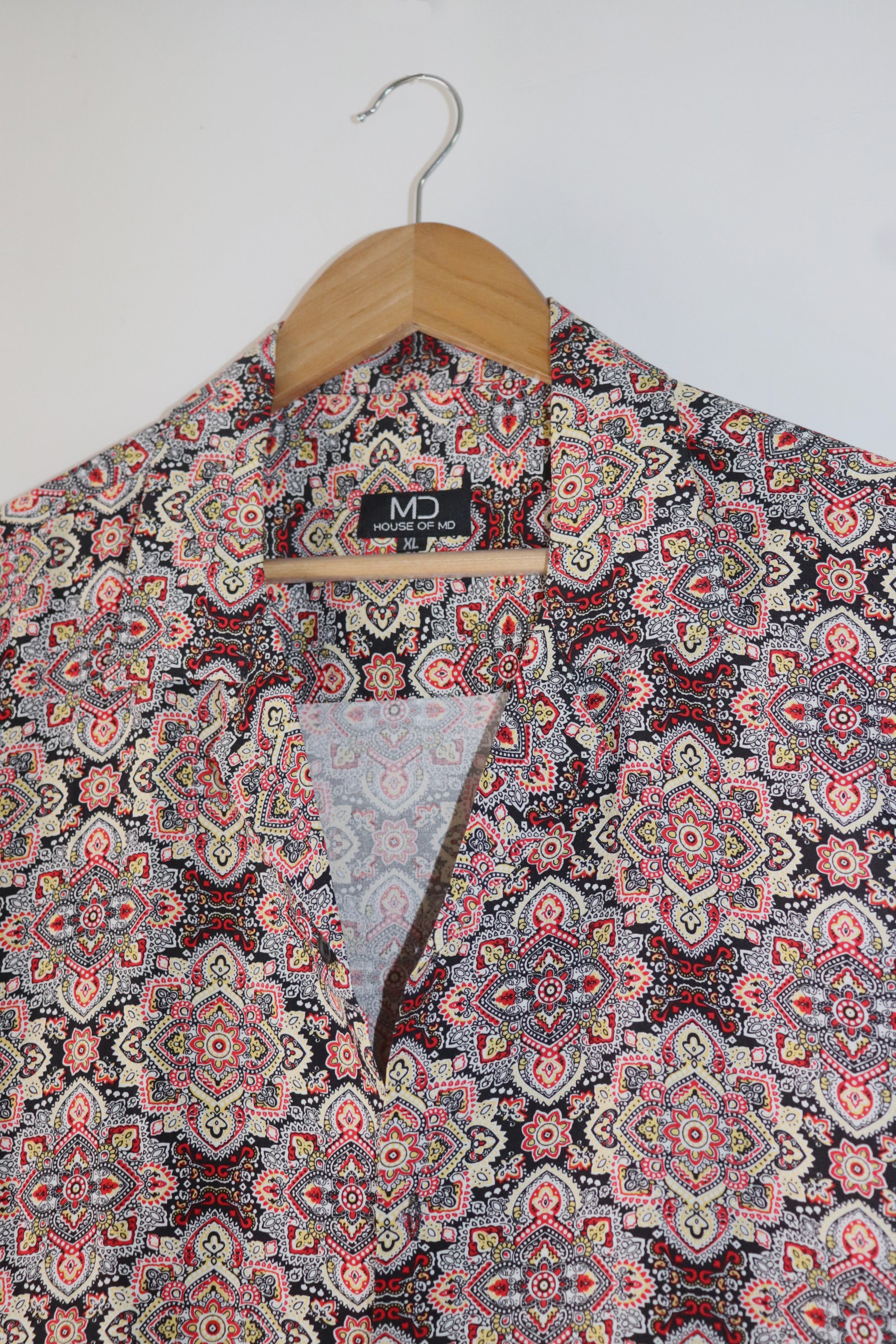 ABSTRACT PRINT LAPEL SHIRT