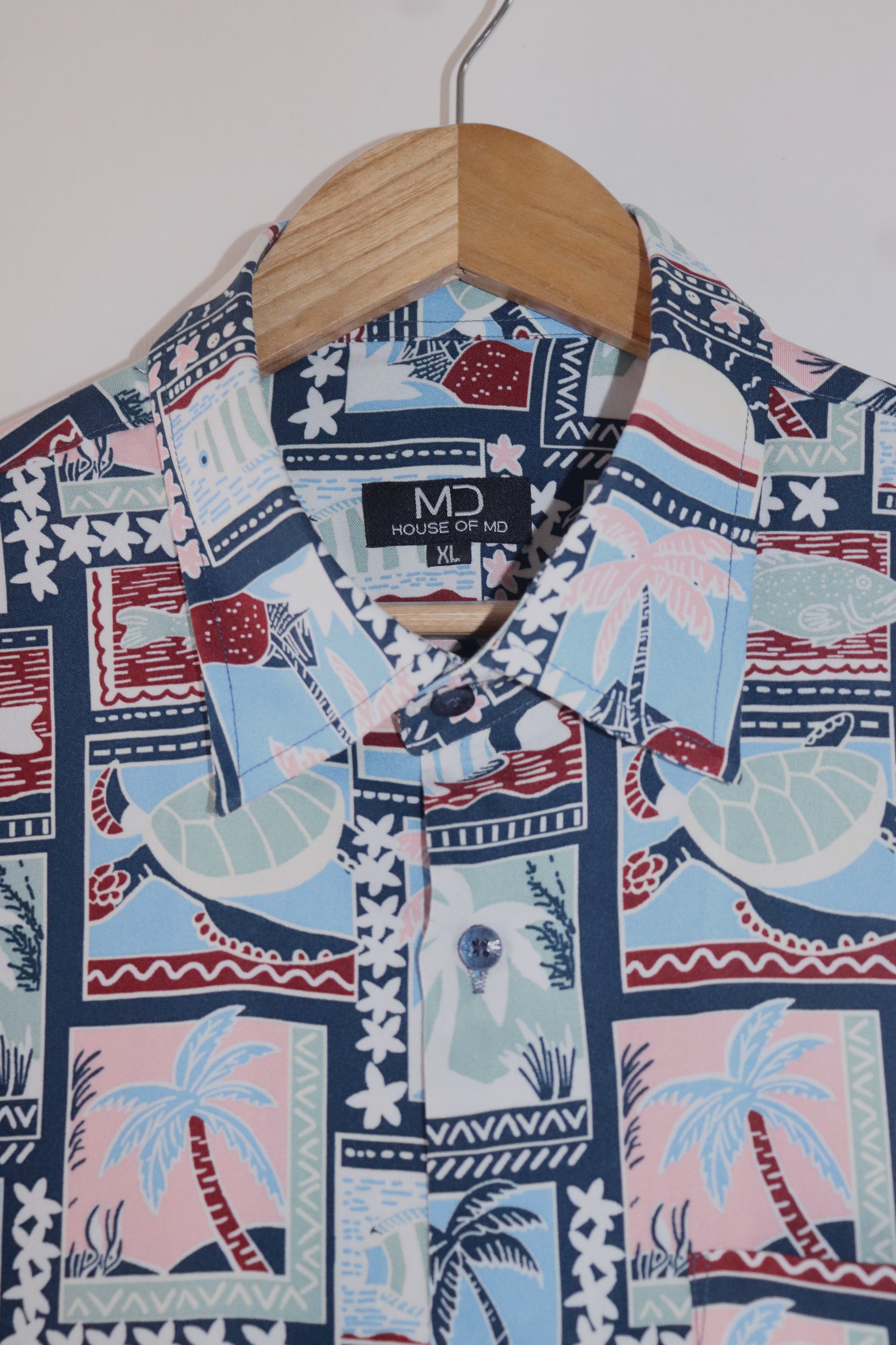 BEACH PRINT HALF SLEEVE SHIRT