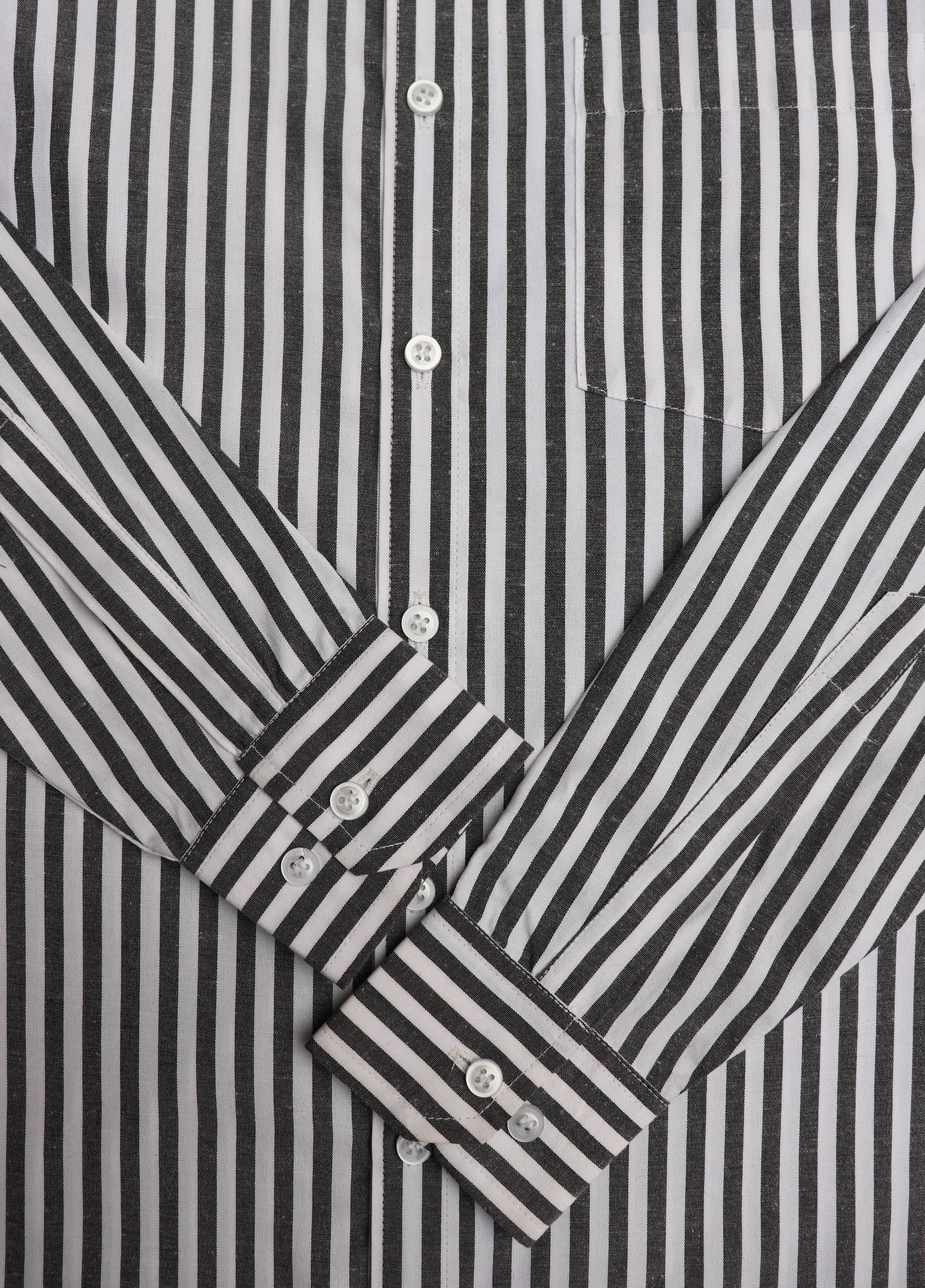 BLACK BROAD STRIPES SHIRT