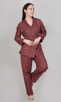 RED CHECKED NIGHT SUIT