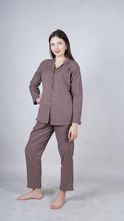 MAROON CHECKED NIGHT SUIT