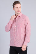 RED PIN STRIPES SHIRT