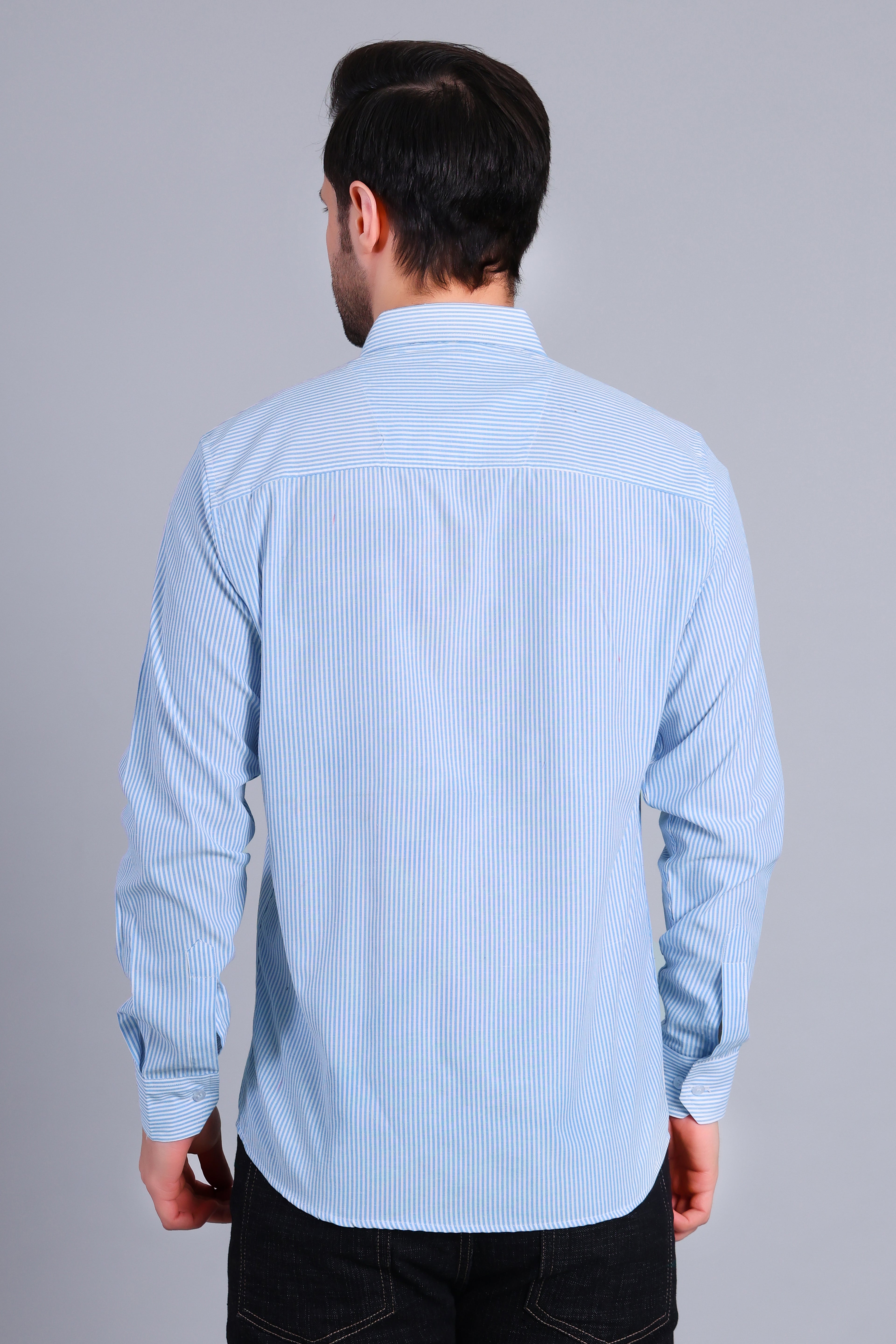 BLUE PIN STRIPES SHIRT