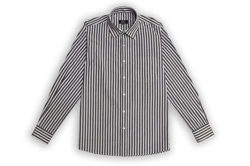 BLACK BROAD STRIPES SHIRT