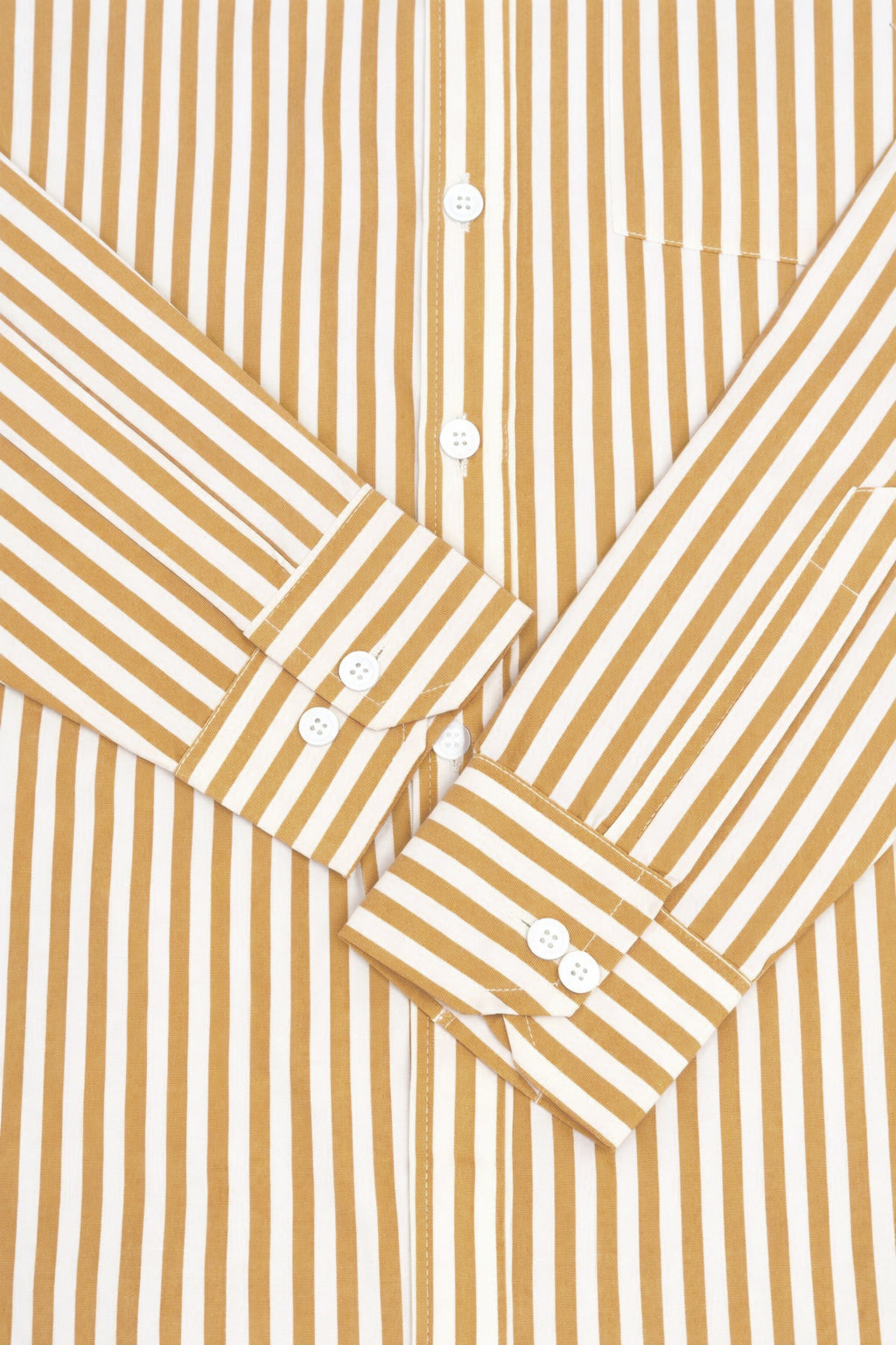 MUSTARD YELLOW BROAD STRIPES SHIRT