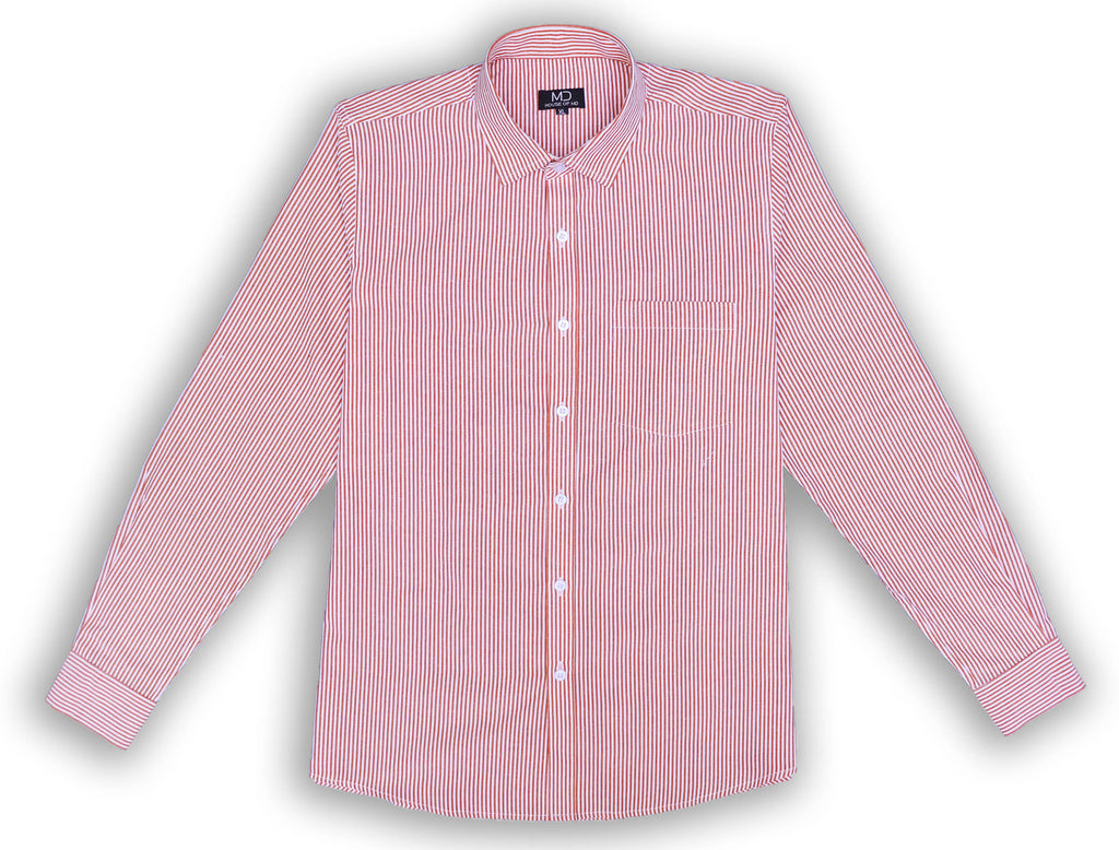 RED PIN STRIPES SHIRT