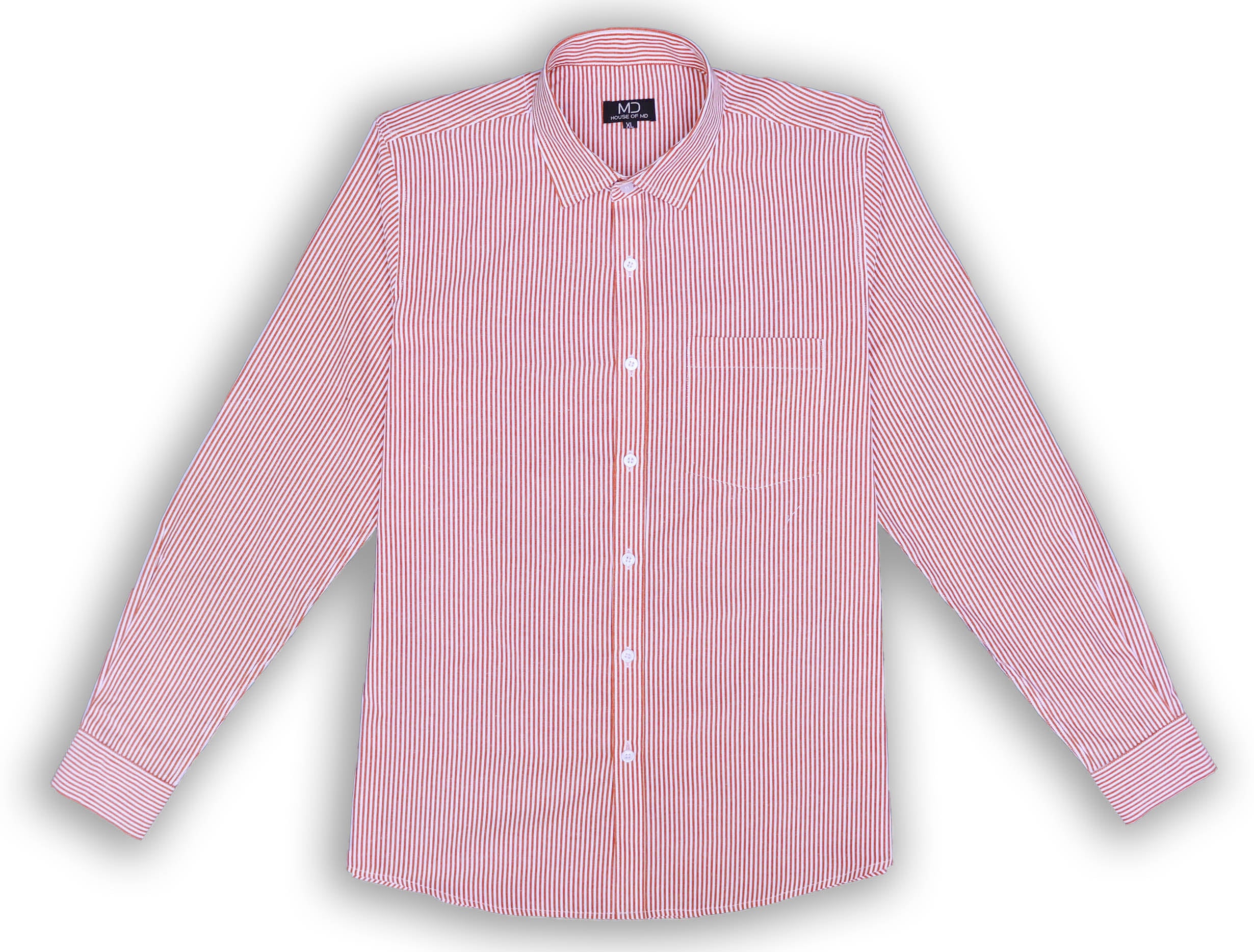 RED PIN STRIPES SHIRT