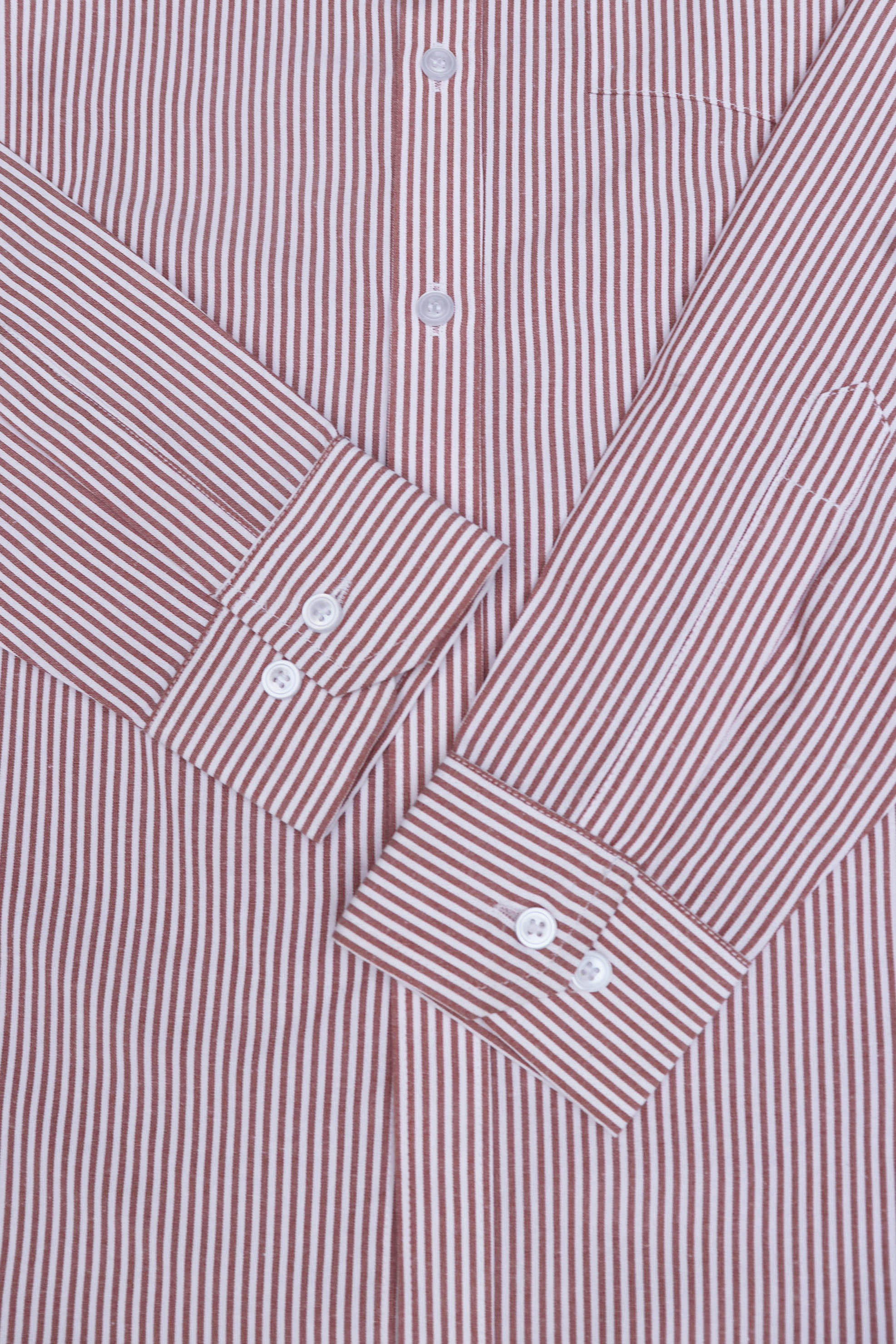 BROWN PIN STRIPES SHIRT