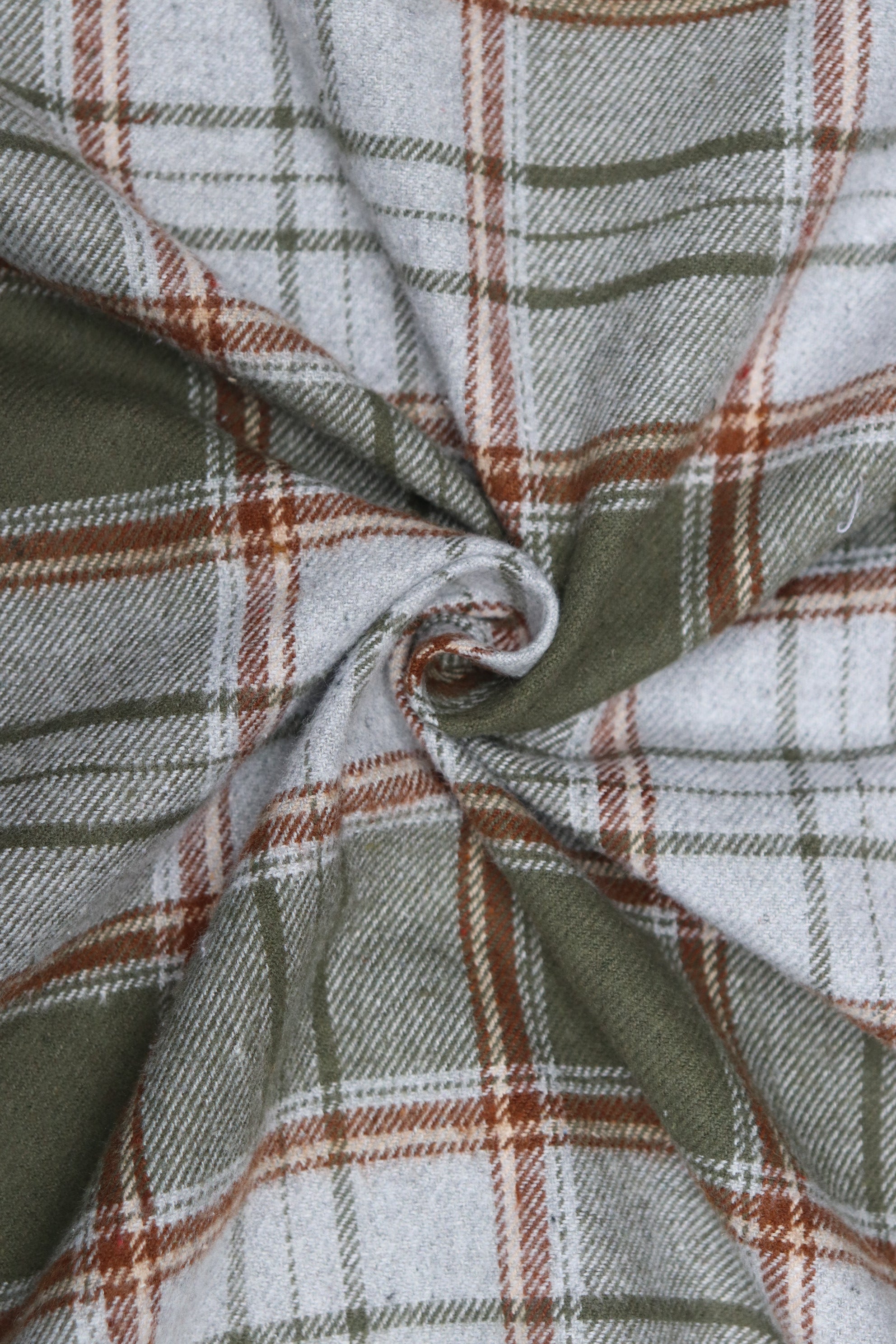 OLIVE GREEN SHACKET OF BRUSHED FABRIC