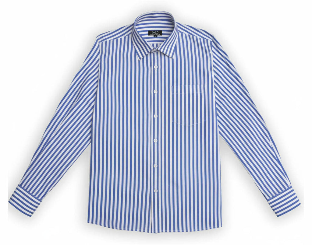 ROYAL BLUE BROAD STRIPES SHIRT
